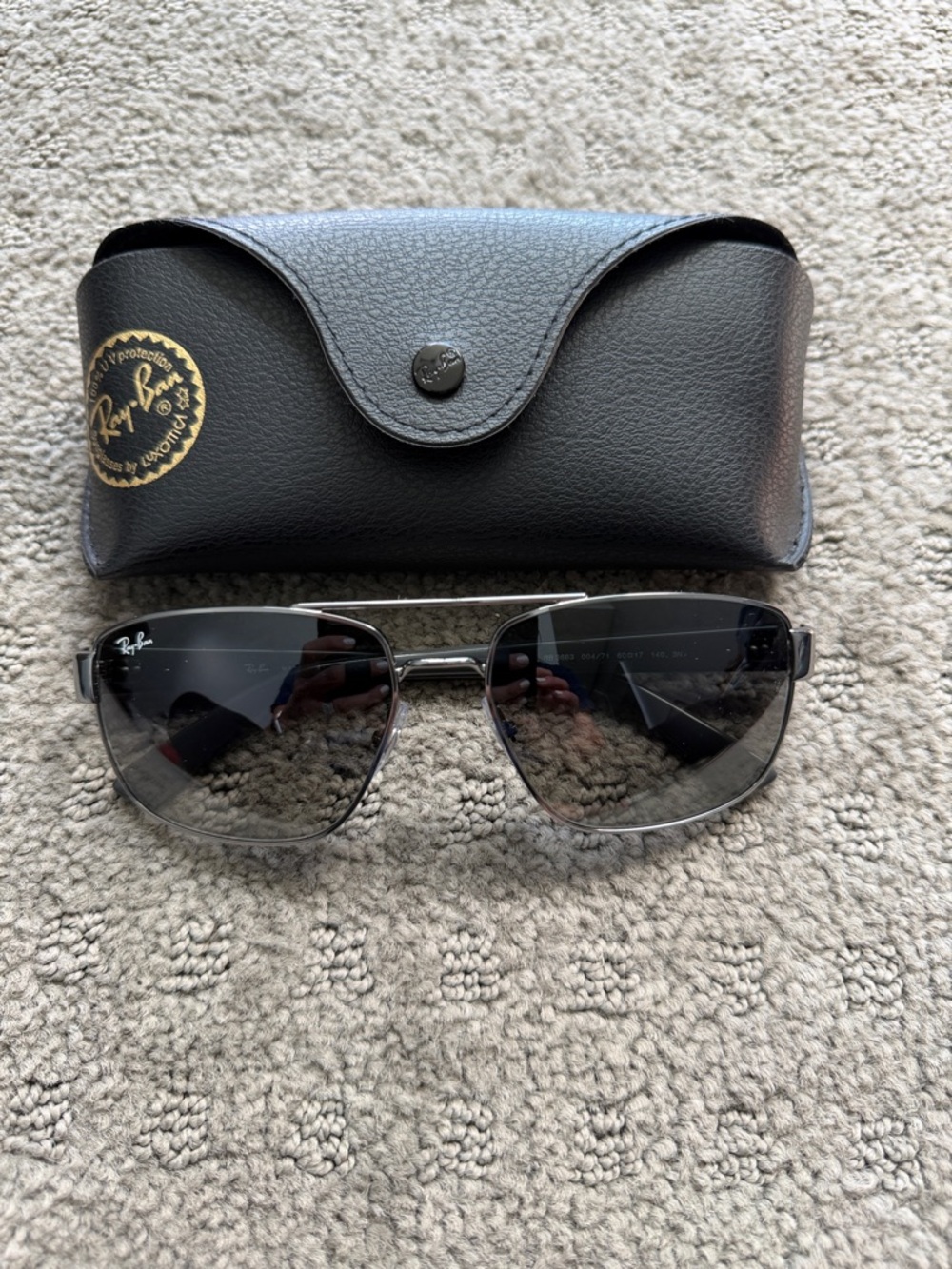 Ray-Ban Gunmetal Frame Sunglasses with Black Gradient Lenses